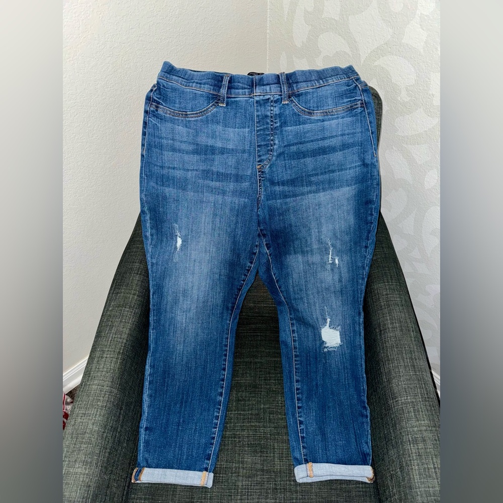 Judy Blue boyfriend fit pull on mid rise jeans 16W no tags never worn - Picture 3 of 4